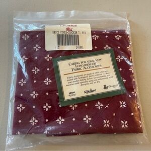 NWT Longaberger brick cover-cracker basket red vintage
